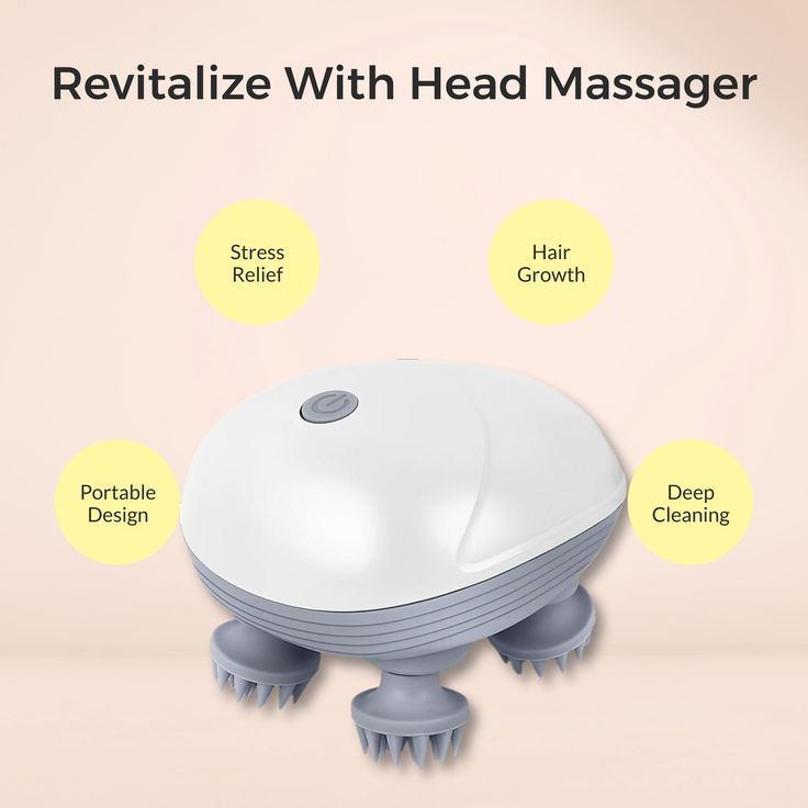 Scalp Massager, Rechargeable Electric Head Kneading Massager, 3 Speed Modes, Handheld Portable Head Scratcher Massager for Hair Growth,